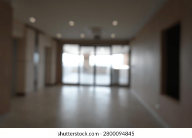 Blur focus of office elevators corridor.