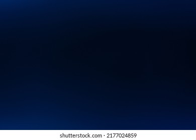 Blur Glow. Navy Abstract Background. Depth Abyss. Defocused Neon Dark Blue Smooth Color Gradient Light Flare Modern Presentation Surface With Copy Space.