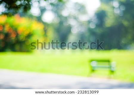 Blur green park, garden outdoor background, blurry tree nature with bokeh light background, Blur nature park in spring and summer