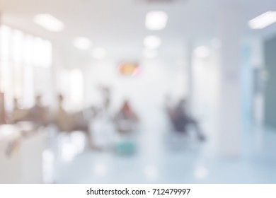 Blur Image Background Of Waiting Area In Hospital
