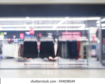 Blur Image Of Clothes In Clothing Store As Background