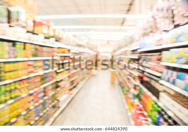 Blur Image Hamsausage Beverage Canned Tuna Abstract Stock Image 644824390