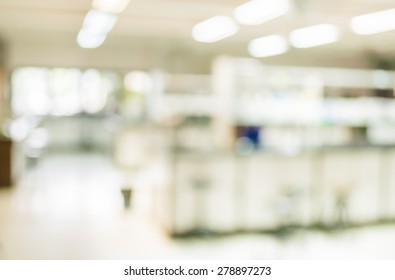 Blur Image Of Old Laboratory For Background Usage.