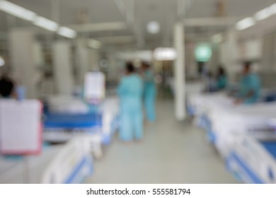 Blur image of patient in hospital - Shutterstock ID 555581794