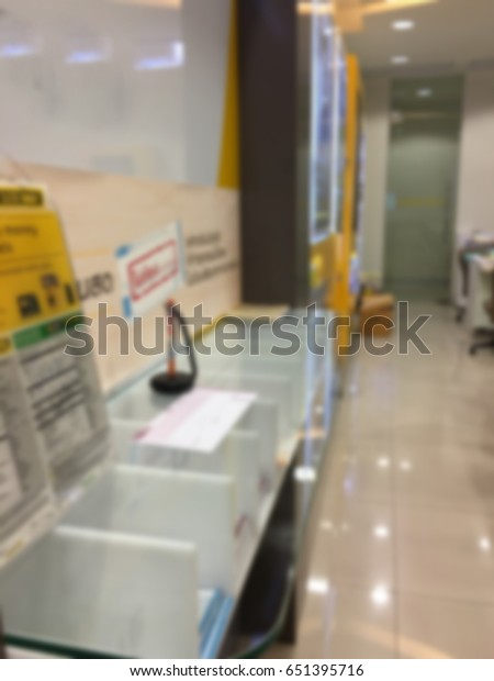 Blur Information Counter Cashier Service Desk Stock Image