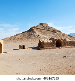 blur in iran near yazd the antique zoroastrian temple abandonated house and contruction - Shutterstock ID 496167655