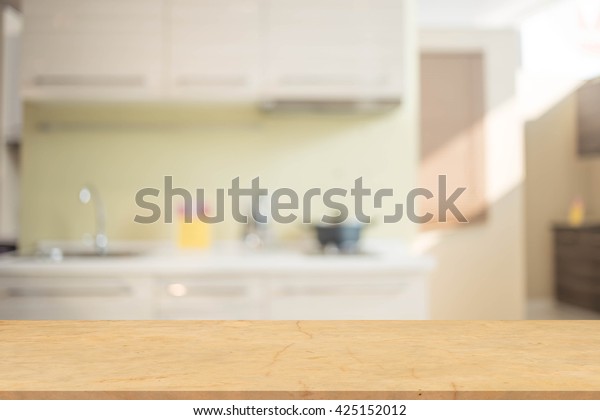 Blur Kitchen Room Interior Background Product Stock Photo (Edit Now ...
