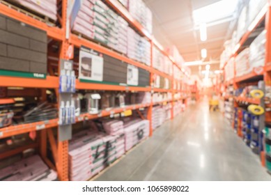 Blurred Image Large Warehouse Row Aisles Stock Photo 512597380 ...