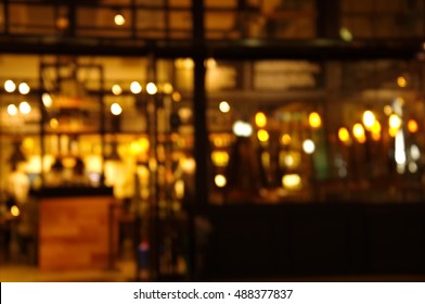 Blur Light At Bar At Night Background