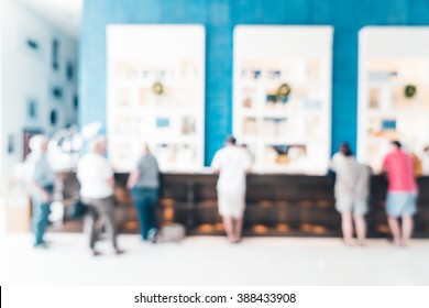 Blur Luxury Hotel Lobby Interior Background - Filter Effect Processing