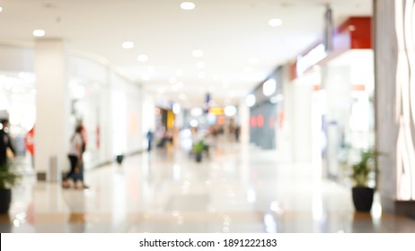 Blur mall and shop background, Store in shopping mall with bokeh light background