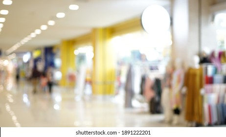 Blur mall and shop background, Store in shopping mall with bokeh light background