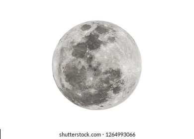 Super Full Moon Isolated White Background Stock Photo 1317412355 ...