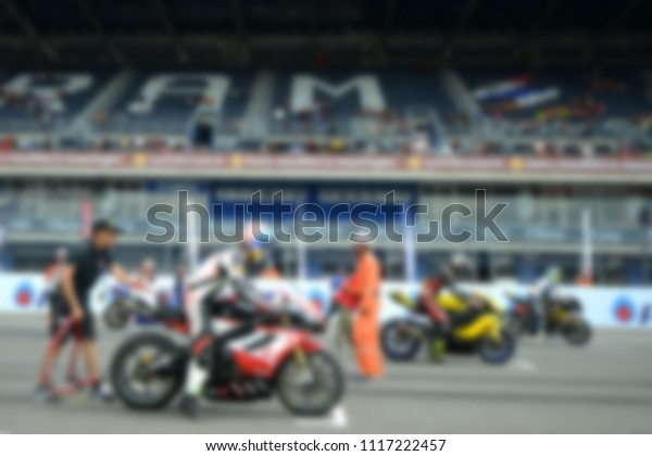 Blur Motorcycle (Bigbike) at the starting line\
getting ready to race