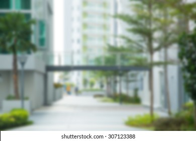 Blur Office Building With Background.