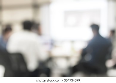 Blur Office Meeting Background Business People Working Group In Discussion Boardroom