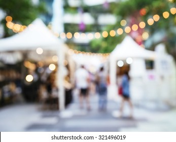 Blur Outdoor market street Festival events with people