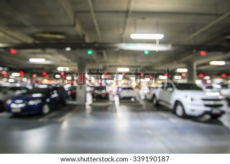 Blur parking lot 