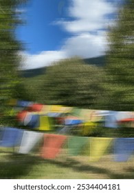 Blur photo of the mantra and nature view