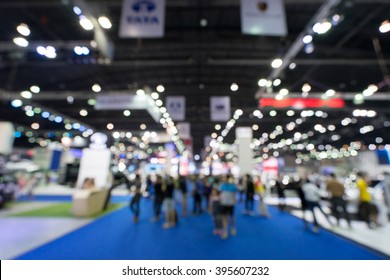 Blur Photo Of Motor Show, Car Show Room