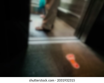 Blur Photo Of Open Elevator Door.