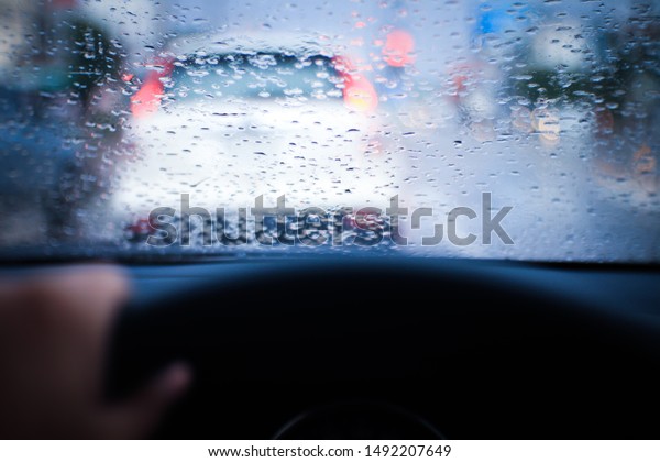 Blur picture of Drive in the\
Rain