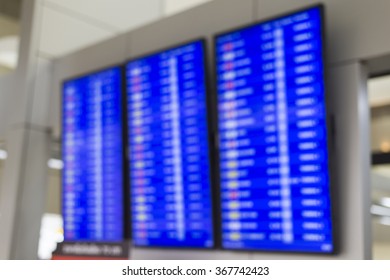 Blur Of Plane Schedule Flight Board.