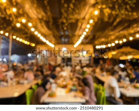 Blur restaurant (cafe) outdoor for background