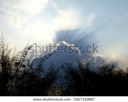 Similar – Image, Stock Photo Strahlemann 5000 Clouds