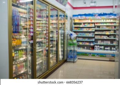  blur  shelf Convenience Store - Shutterstock ID 668356237