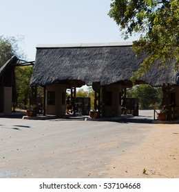 Blur In South Africa Gate Signal Entrance Kruger    National Park