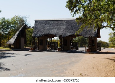 Blur In South Africa Gate Signal Entrance Kruger    National Park