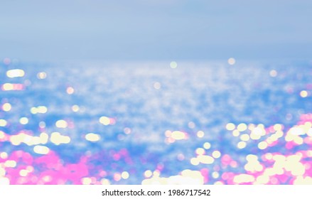 Blur The Sparkling Sea And The Summer Sky. 