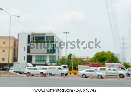 blur traffic jam