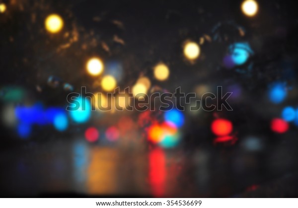 blur traffic road  night  time  with bokeh\
light abstract background.