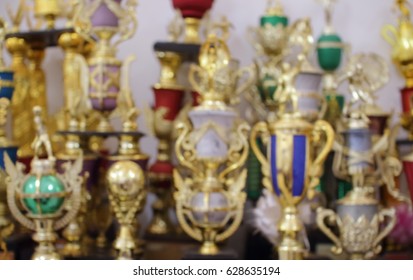 Blur A Lot Of Trophy On Shelf