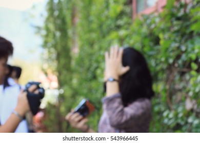 blur using a camera