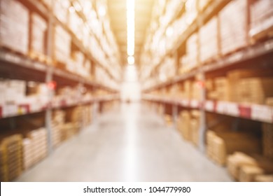 Blur Warehouse inventory product stock for logistic background