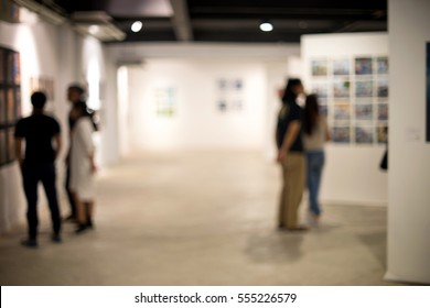blur white museum room art gallery exhibition display - Shutterstock ID 555226579