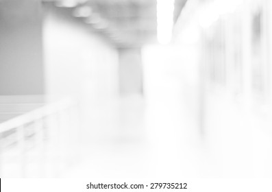 Blur white office background, Business background with white bokeh background, Blur abstract interior in modern office building background, banner