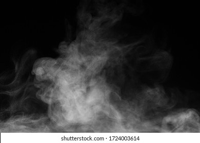 Blur white water vapour on isolated black background. Abstract of steam with copy space. Steam flow. Smoke on white background. - Shutterstock ID 1724003614