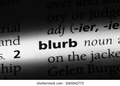 Blurb Word In A Dictionary. Blurb Concept.