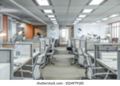 Blured Of Empty White Modern Office Background