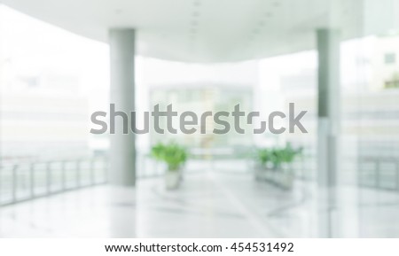 Blured of empty white modern terrace building background.For montage product display or design key visual layout background.