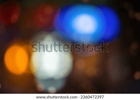 Blured night city lights. Urban life