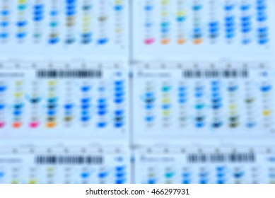 Blured Reagent Strip For Biochem And Drug Sensitivity Test For Background.