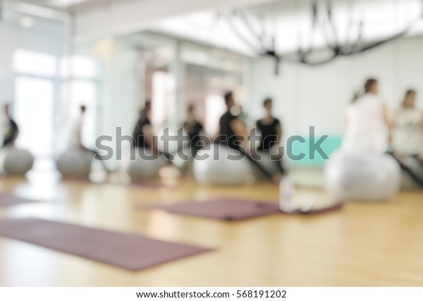 Blurred Abstract Background Aerobics Healthy Women Stock Photo Edit Now 568191202