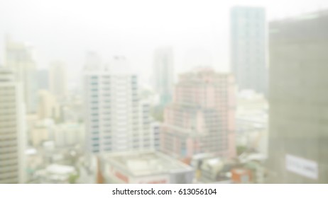 Blurred Abstract Background Of Building In City