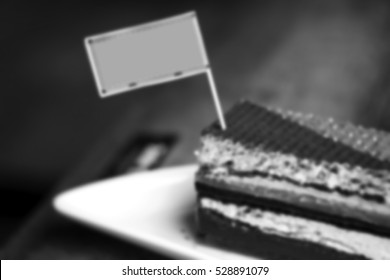Blurred abstract background of cake