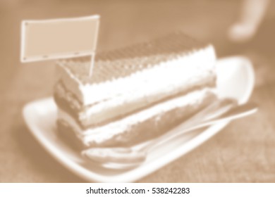 Blurred abstract background of cake
